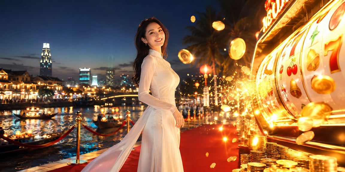 Cô gái áo dài Sài Gòn trải nghiệm game slot và High Roller tại casino trực tuyến Việt Nam